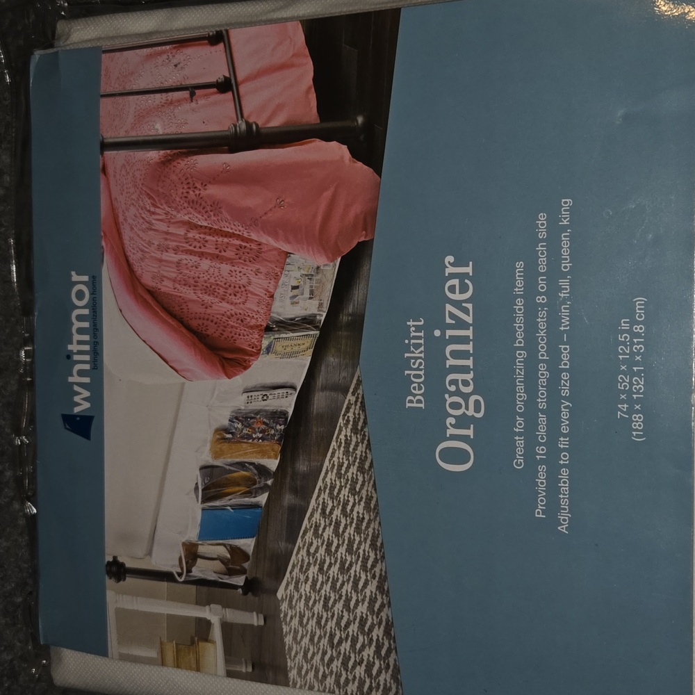 Brand New Whitmor Bedskirt Organizer
